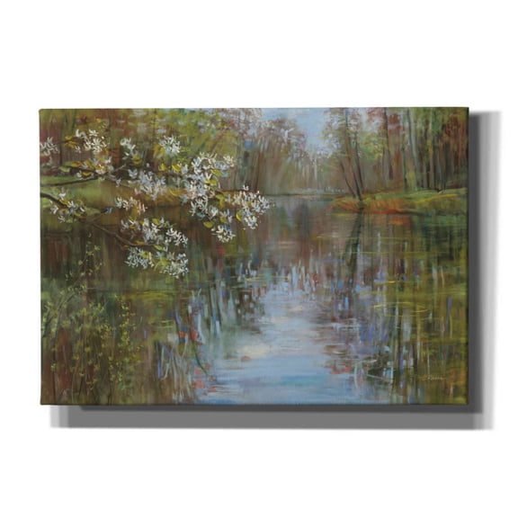 Epic Graffiti 'Spring Reflection' by Carol Rowan, Giclee Canvas Wall Art, 26"x18"