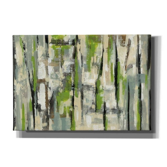 Epic Graffiti 'Spring Stripes' by Silvia Vassileva, Canvas Wall Art, 26"x18"