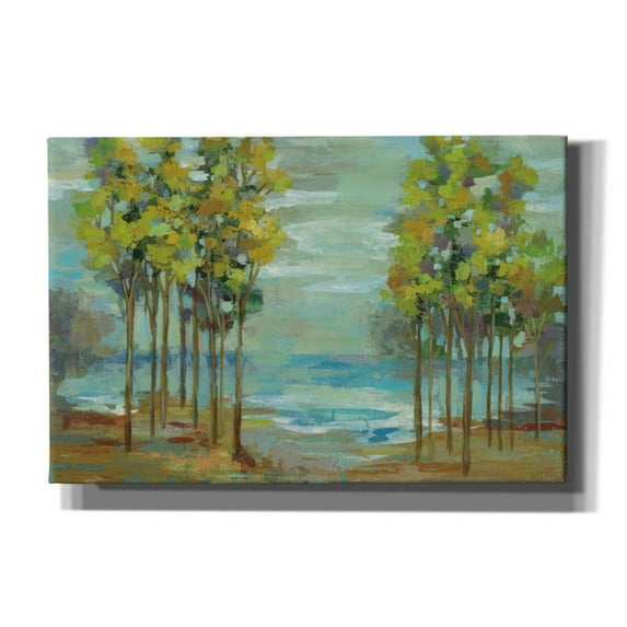 Epic Graffiti 'Spring Trees' by Silvia Vassileva, Canvas Wall Art, 60"x40"