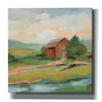 Epic Graffiti 'Springtime Farm Pastel' by Silvia Vassileva, Canvas Wall Art, 12"x12"