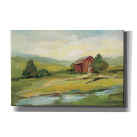 Epic Graffiti 'Springtime Farm' by Silvia Vassileva, Canvas Wall Art, 18"x12"