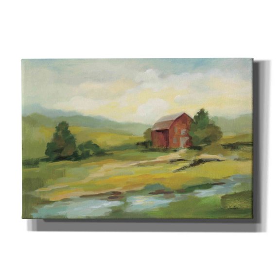 Epic Graffiti 'Springtime Farm' by Silvia Vassileva, Canvas Wall Art, 26"x18"