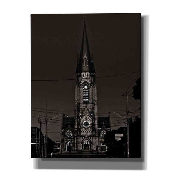 Epic Graffiti 'St. Mary's Church No 1' by Brian Carson, Giclee Canvas Wall Art, 26"x34"