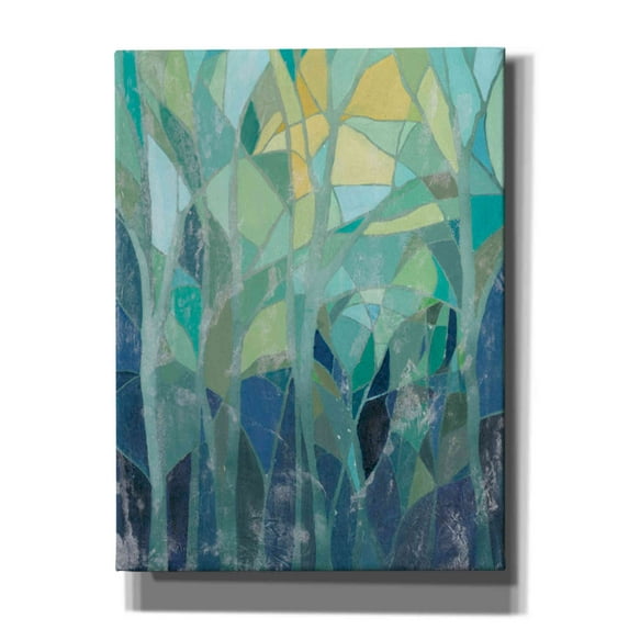 Epic Graffiti 'Stained Glass Forest I' by Grace Popp Giclee Canvas Wall Art, 12"x16" 18 x 26