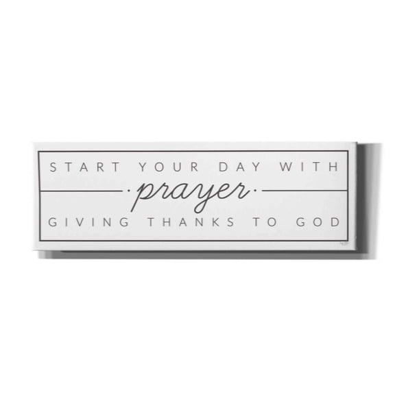 Epic Graffiti 'Start Your Day with Prayer' by Lux + Me Designs, Canvas, Wall Art, 36"x12"