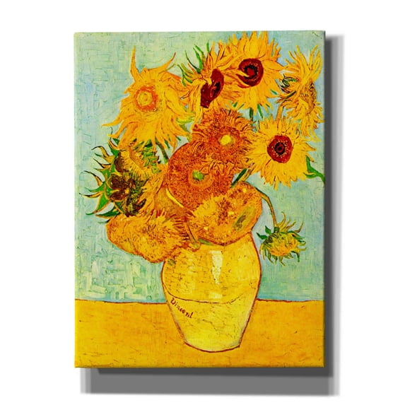Epic Graffiti 'Still Life: Vase with Twelve Sunflowers' by Vincent van Gogh, Canvas Wall Art, 12"x16"