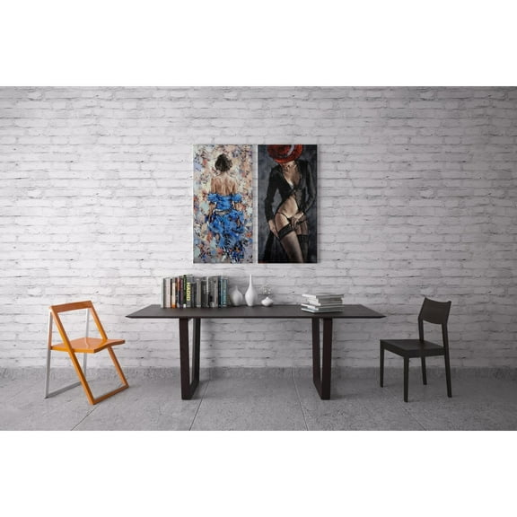 Epic Graffiti  "Stranger" by Alexander Gunin, Giclee Canvas Wall Art Red 20" x 40"