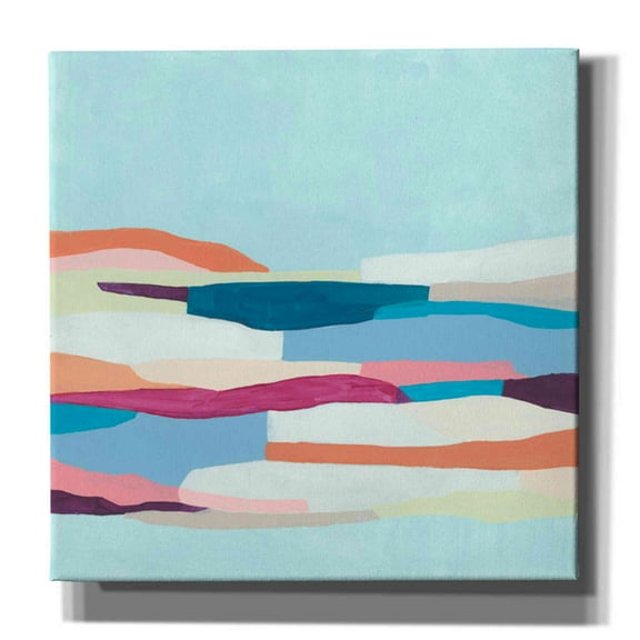 Epic Graffiti 'Stratascape II' by June Erica Canvas Wall Art, 12"x12"