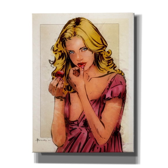 Epic Graffiti 'Strawberry' by TM Borenstein, Canvas Wall Art, 40"x54"