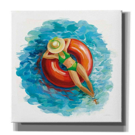 Epic Graffiti 'Sunbather I' by Silvia Vassileva, Canvas Wall Art, 12"x12"