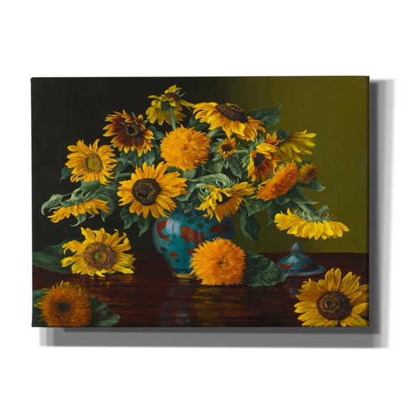 Epic Graffiti 'Sunflower Dance With The Fishies' by Christopher Pierce, Canvas Wall Art, 54"x40"