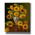 thumbnail image 1 of Epic Graffiti 'Sunflowers In A Peacock Vase' by Christopher Pierce, Canvas Wall Art, 26"x30", 1 of 8