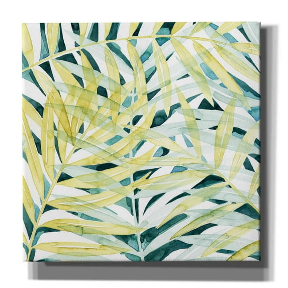Epic Graffiti 'Sunlit Palms II' by Grace Popp, Canvas Wall Art, 37"x37"
