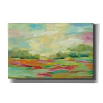 Epic Graffiti 'Sunny Fields' by Silvia Vassileva, Canvas Wall Art, 40"x26"