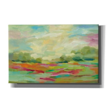 Epic Graffiti 'Sunny Fields' by Silvia Vassileva, Canvas Wall Art, 40"x26"