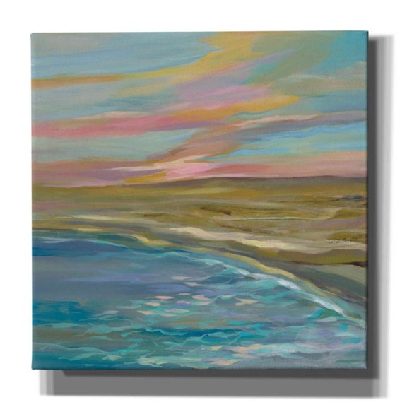 Epic Graffiti 'Sunrise Dunes' by Silvia Vassileva, Canvas Wall Art, 26"x26"