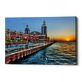 thumbnail image 1 of Epic Graffiti  "Sunrise at the Pier," Giclee Canvas Wall Art, 18"x26" 26" x 40", 1 of 5