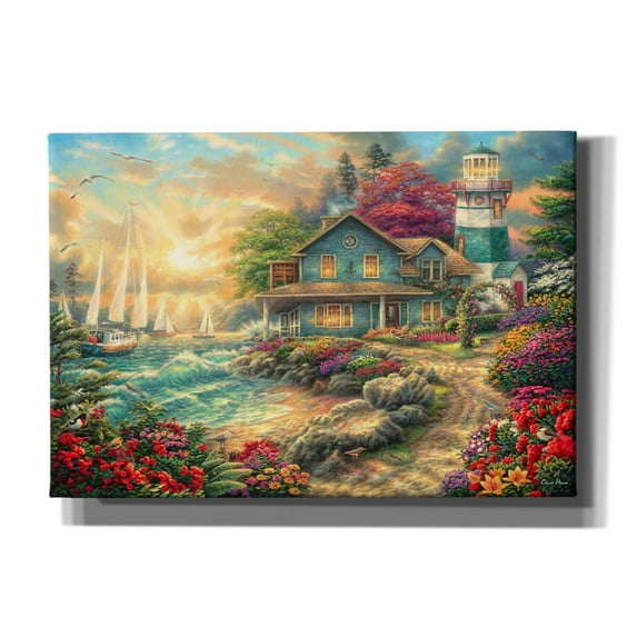 Epic Graffiti 'Sunrise by the Sea' by Chuck Pinson, Canvas Wall Art, 26"x18"