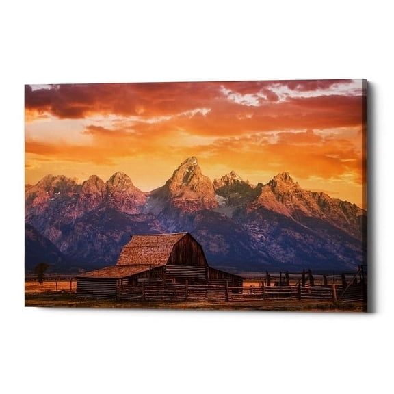 Epic Graffiti "Sunrise on the Ranch" by Darren White, Giclee Canvas Wall Art 40" x 60"