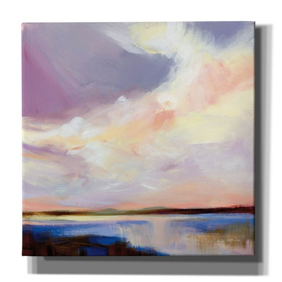 Epic Graffiti 'Sunset On Gull Lake'  by Katrina Pete Canvas Wall Art, 18" x 18"