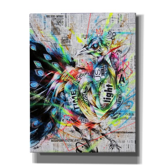 Epic Graffiti 'Suzaku' by Taka Sudo, Canvas Wall Art, 26"x34"