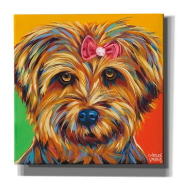Epic Graffiti  'Sweet Yorkie I' by Carolee Vitaletti Giclee Canvas Wall Art, 12"x12" 18 x 18