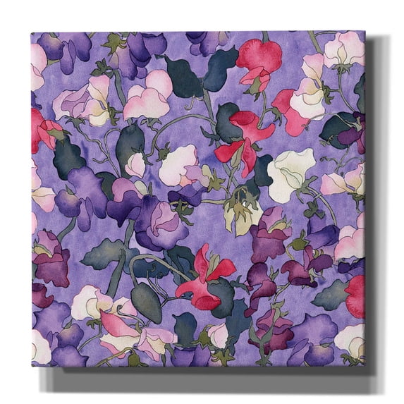 Epic Graffiti 'Sweet peas pattern-light' by Carissa Luminess, Canvas Wall Art, 26"x26"