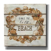 Epic Graffiti 'Take Me to the Beach' by Cindy Jacobs, Canvas Wall Art, 26"x26"