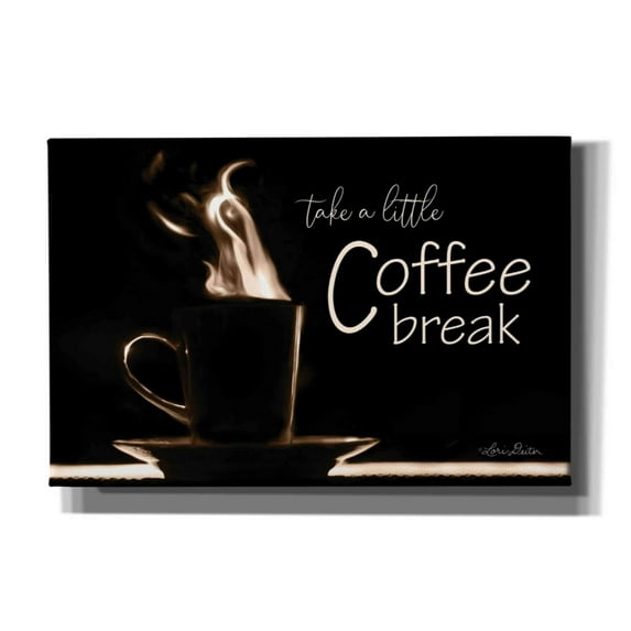 Epic Graffiti 'Take a Little Coffee Break' by Lori Deiter, Canvas Wall Art, 60"x40"