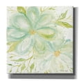 thumbnail image 1 of Epic Graffiti 'Teal Big Blooms' by Cindy Jacobs, Canvas Wall Art, 18"x18", 1 of 2