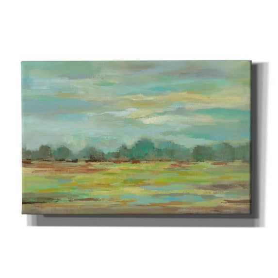 Epic Graffiti 'Teal Forest' by Silvia Vassileva, Canvas Wall Art, 18"x12"