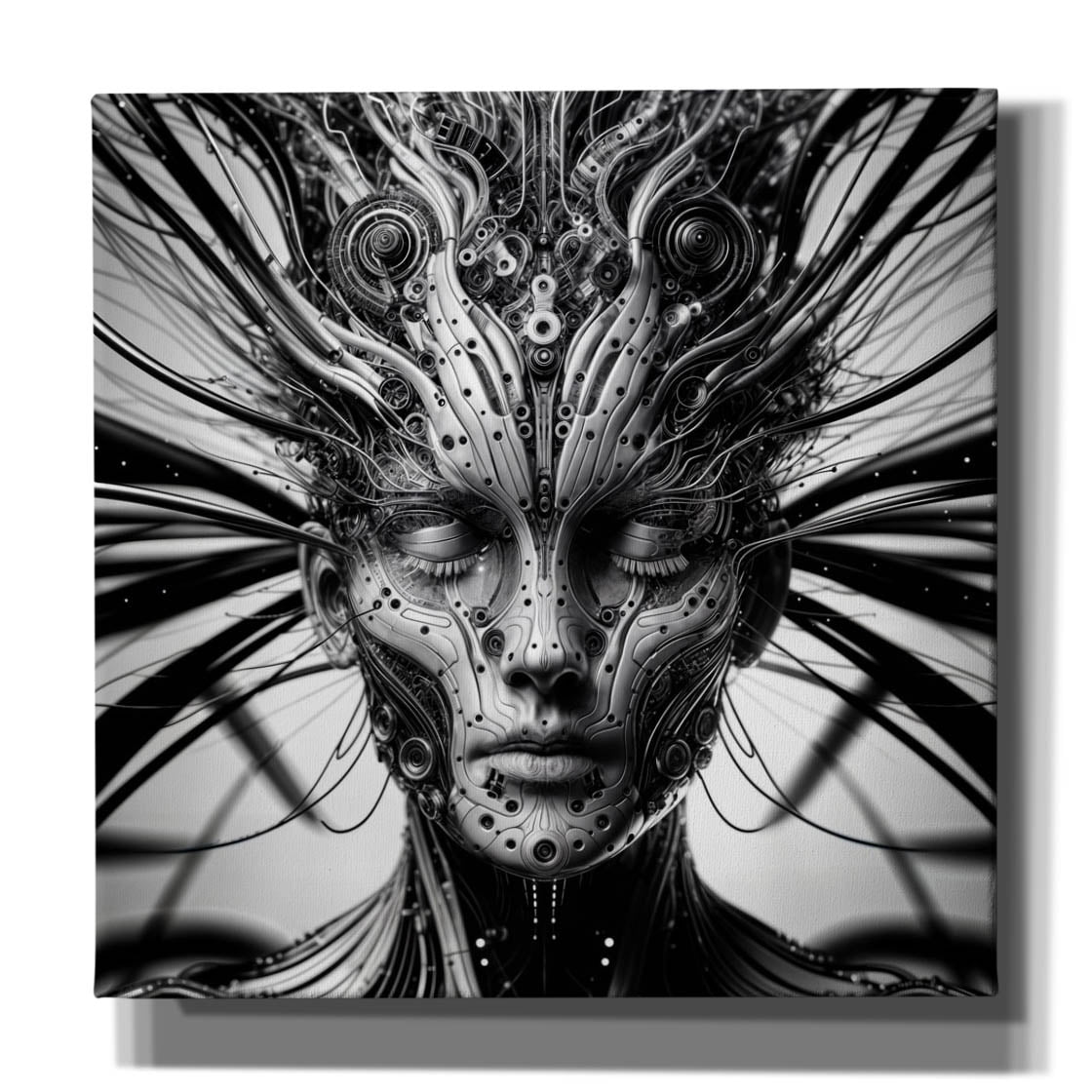 Epic Graffiti 'Techno Face 6' by KIR.DART Canvas Wall Art, 18