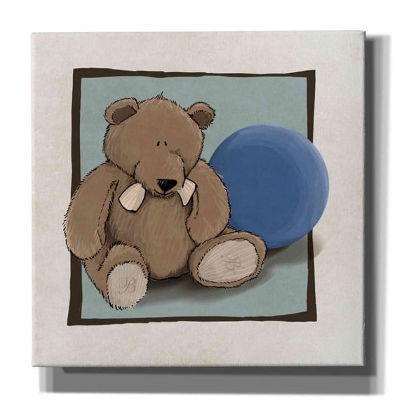 Epic Graffiti 'Teddy Bear and Ball' by GraphINC, Giclee Canvas Wall Art, 37"x37"