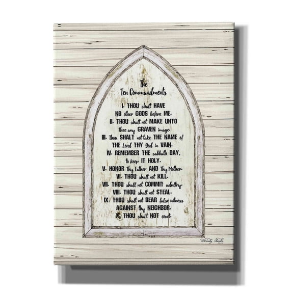 Epic Graffiti 'Ten Commandments' by Cindy Jacobs, Canvas Wall Art, 12"x16"