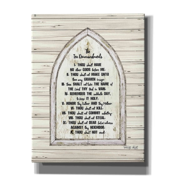 Epic Graffiti 'Ten Commandments' by Cindy Jacobs, Canvas Wall Art, 26"x34"