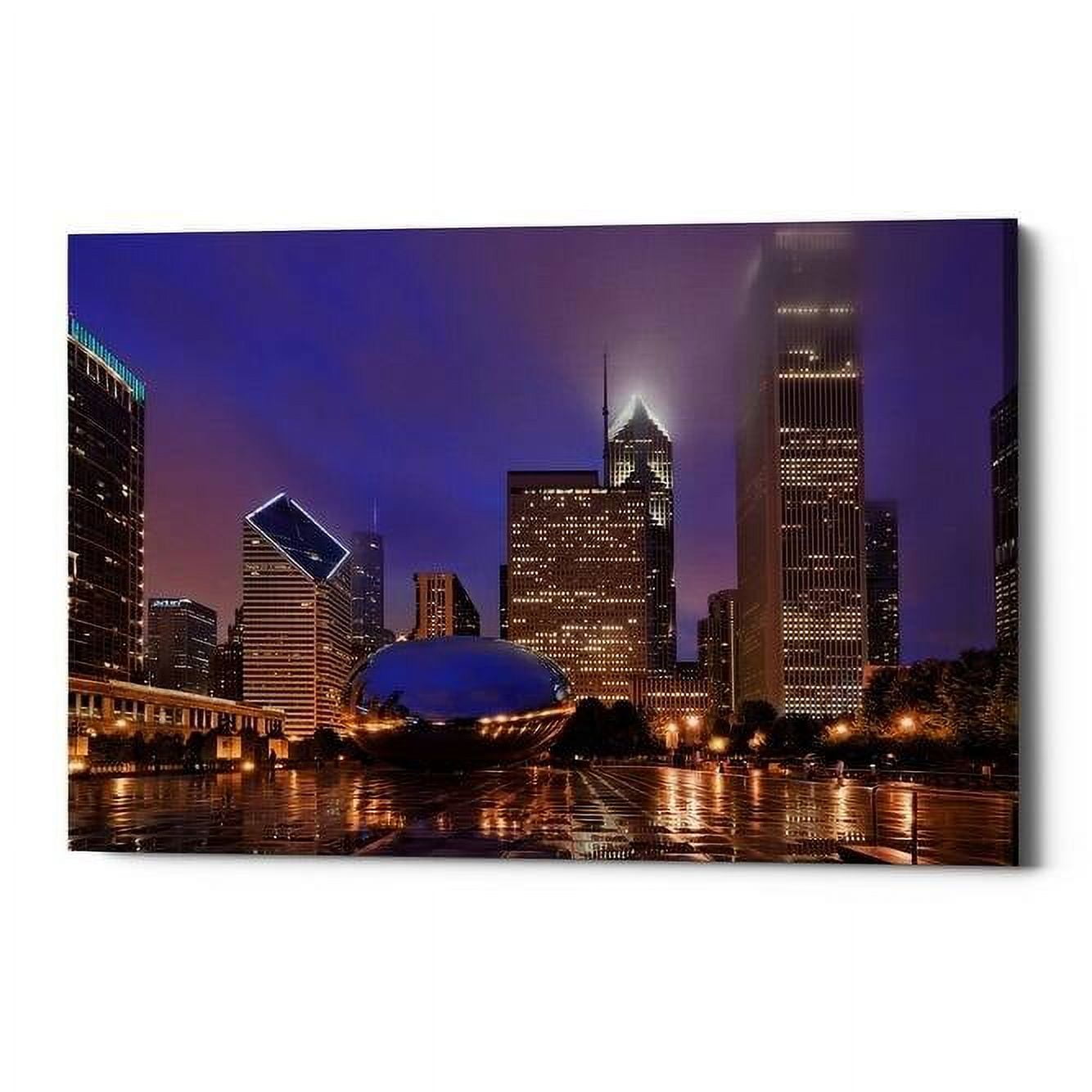 Autumn Rain Chicago Skyline Canvas Print, 18" x 26"