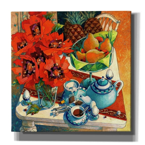 Epic Graffiti 'The Breakfast Ritual' by David Galchutt, Canvas Wall Art, 18"x18"