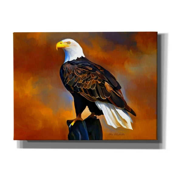 Epic Graffiti 'The Eagle' by Ata Alishahi, Giclee Canvas Wall Art, 16"x12"