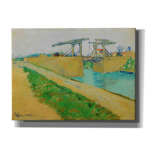 Epic Graffiti 'The Langlois Bridge' by Vincent Van Gogh, Giclee Canvas Wall Art, 54"x40"