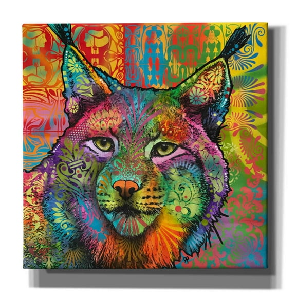 Epic Graffiti 'The Lynx' by Dean Russo, Giclee Canvas Wall Art, 37"x37"