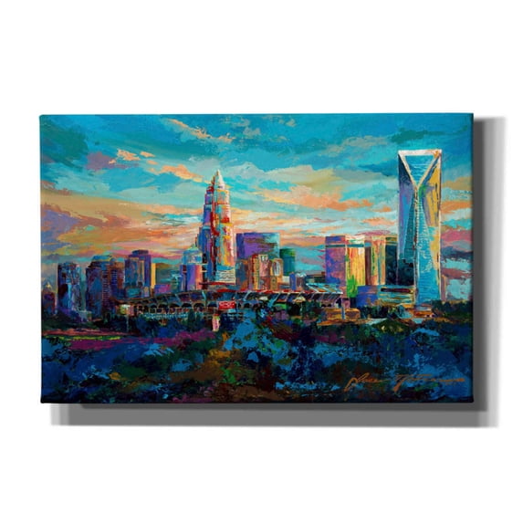 Epic Graffiti 'The Queen City Charlotte North Carolina' by Jace D McTier, Giclee Canvas Wall Art, 18"x12"