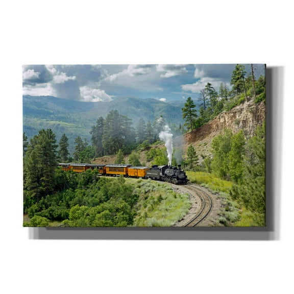 Epic Graffiti 'The Train, From Bridge' by Mike Jones, Giclee Canvas Wall Art, 18"x12"