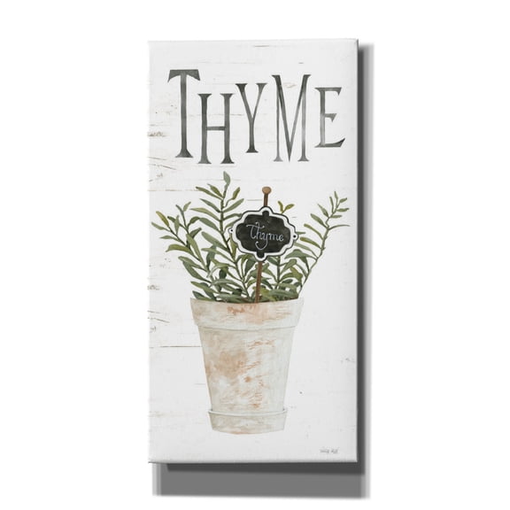 Epic Graffiti 'Thyme' by Cindy Jacobs, Canvas Wall Art, 12"x24"