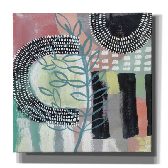 Epic Graffiti 'Ticker Tape II' by Chariklia Zarris, Canvas Wall Art, 26"x26"