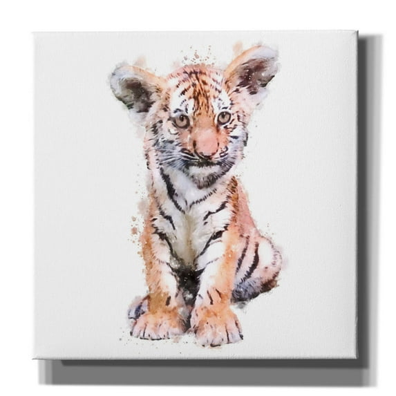 Epic Graffiti 'Tigger Baby' by Kim Curinga, Canvas Wall Art, 12"x12"