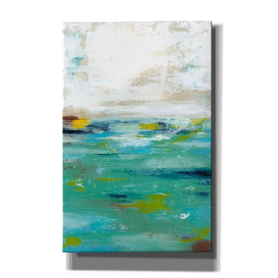 Epic Graffiti 'Topaz Mire I' by Grace Popp, Canvas Wall Glass, 26"x40"