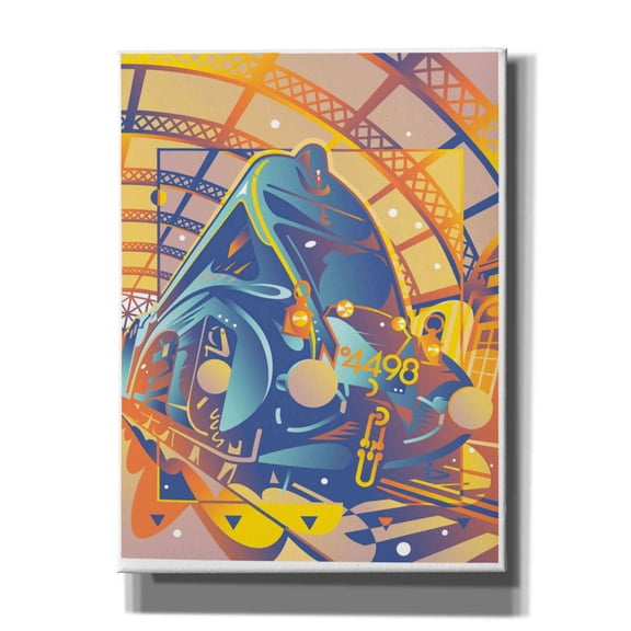 Epic Graffiti 'Train In Station' by David Chestnutt, Giclee Canvas Wall Art, 12"x16"