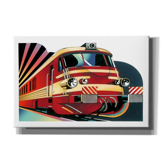 Epic Graffiti 'Train' by David Chestnutt, Giclee Canvas Wall Art, 60"x40"