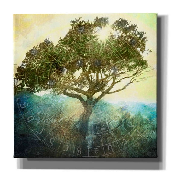 Epic Graffiti ''Tree and Sun'' by Elena Ray Graphic Art on Canvas