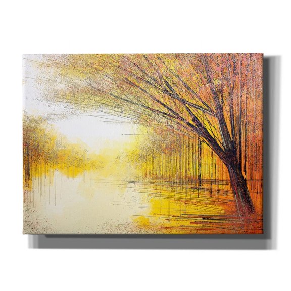 Epic Graffiti 'Trees In A Golden Glow' by Marc Todd, Canvas Wall Art, 16"x12"